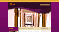 Desktop Screenshot of pritamhotels.com